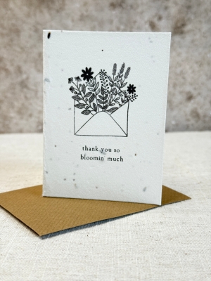 Thank You So Bloomin Much Plantable Mini Gift Card