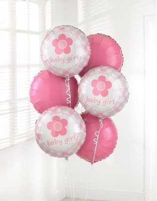 Baby Girl Balloon Bouquet**
