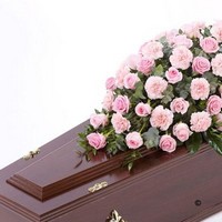 Rose and Carnation Casket Spray   Pink *