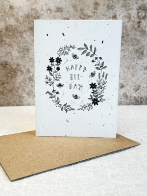 Happy Bee Day Plantable Gift Card
