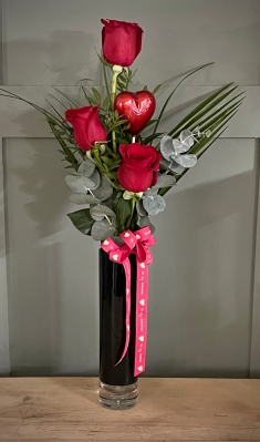 Red Rose Vase Arrangement