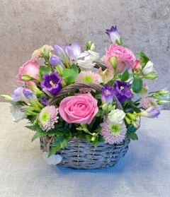 Petite Pastel Basket Arrangement